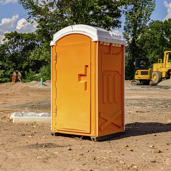 what is the cost difference between standard and deluxe portable restroom rentals in Anderson Iowa